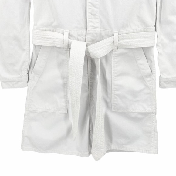 Joe's Jeans Womens Alexa Shortall Romper Talc White Size Small Cotton Denim - Picture 6 of 11